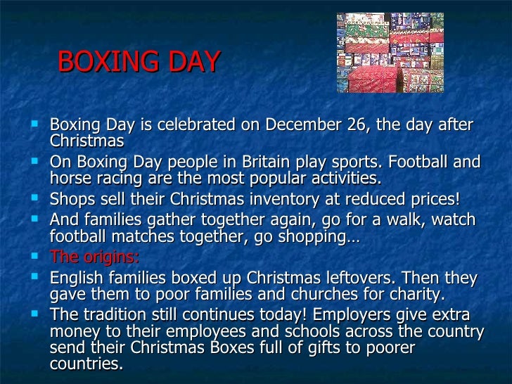 Boxing day traditions pictures Boxing day traditions pictures